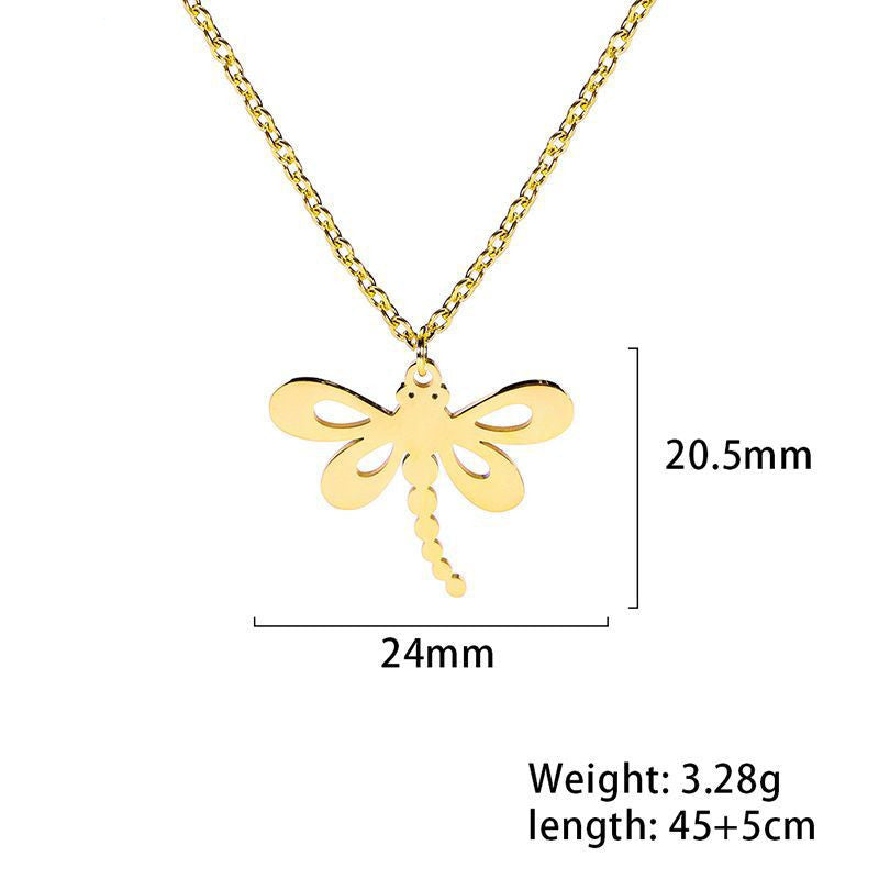 Creative Simple Ladies Animal Dragonfly Necklace