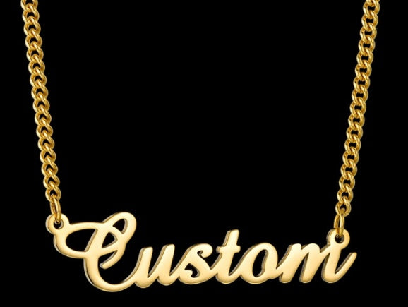 Custom Stainless Steel Name Necklace European And American 18K Personality English Letter Female Clavicle Chain