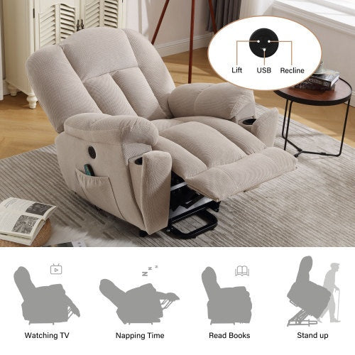 Lift Recliner With Heat & Pockets