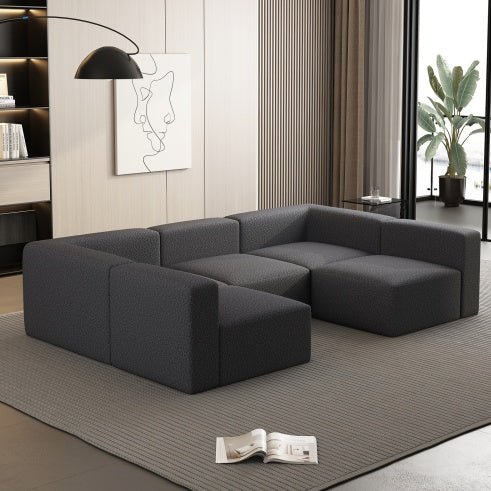 Premium Modular Sleeper Sofa Grey