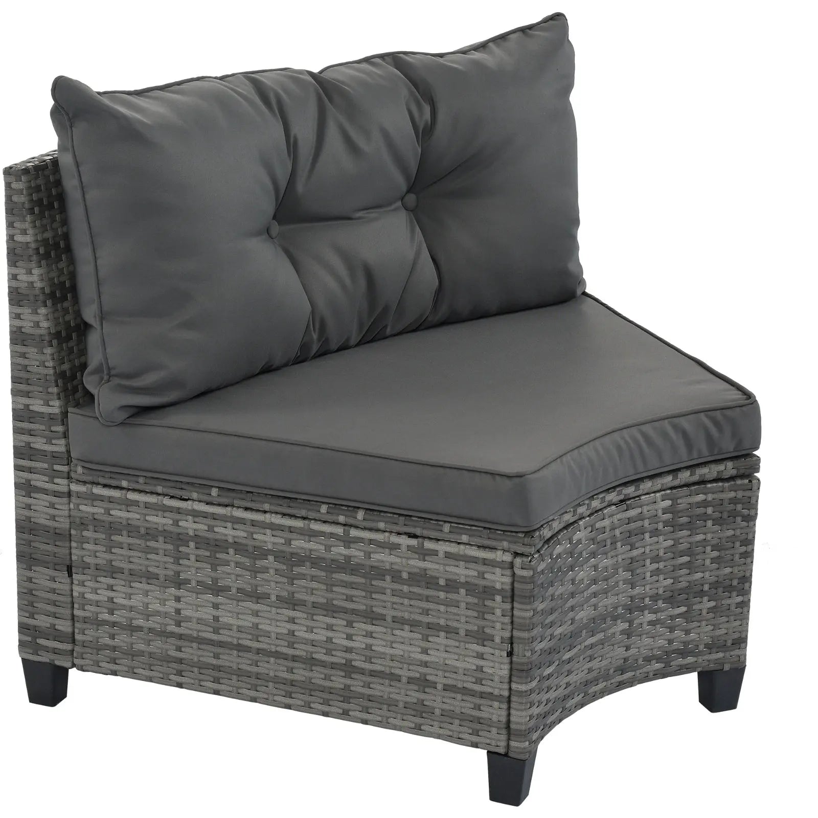 Half-Moon Outdoor Wicker Sofa Set