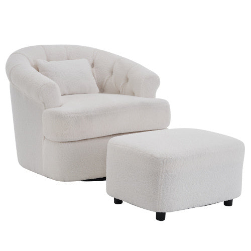 Luxury Swivel Chair With Ottoman