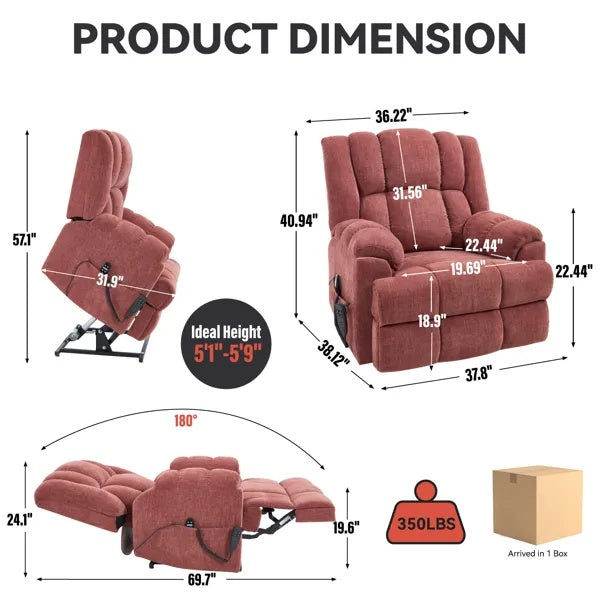Dual Motor Recliner With Remote