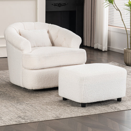 Luxury Swivel Chair With Ottoman