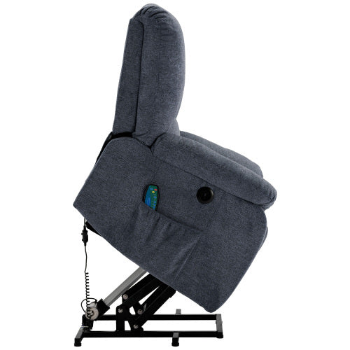 Fabric Recliner With USB & Heat