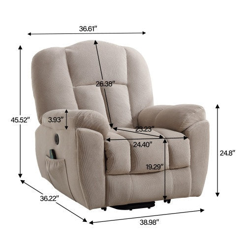 Lift Recliner With Heat & Pockets