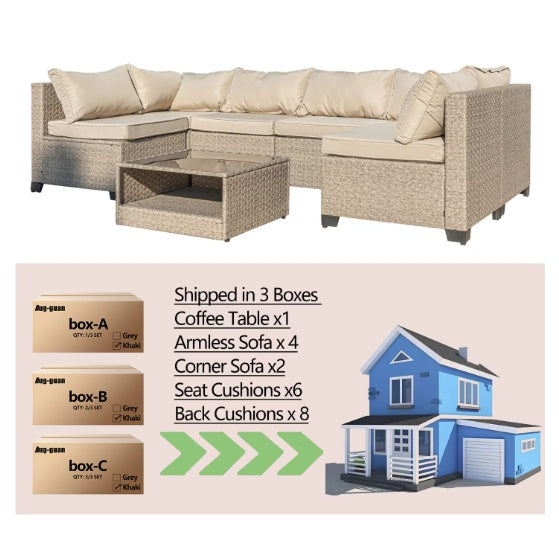 Outdoor 7-Piece Sofa Set Comfort