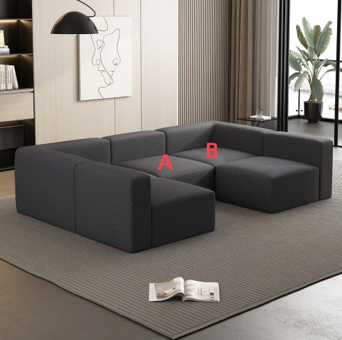 Premium Modular Sleeper Sofa Grey