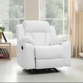 Modern White Recliner With Arms