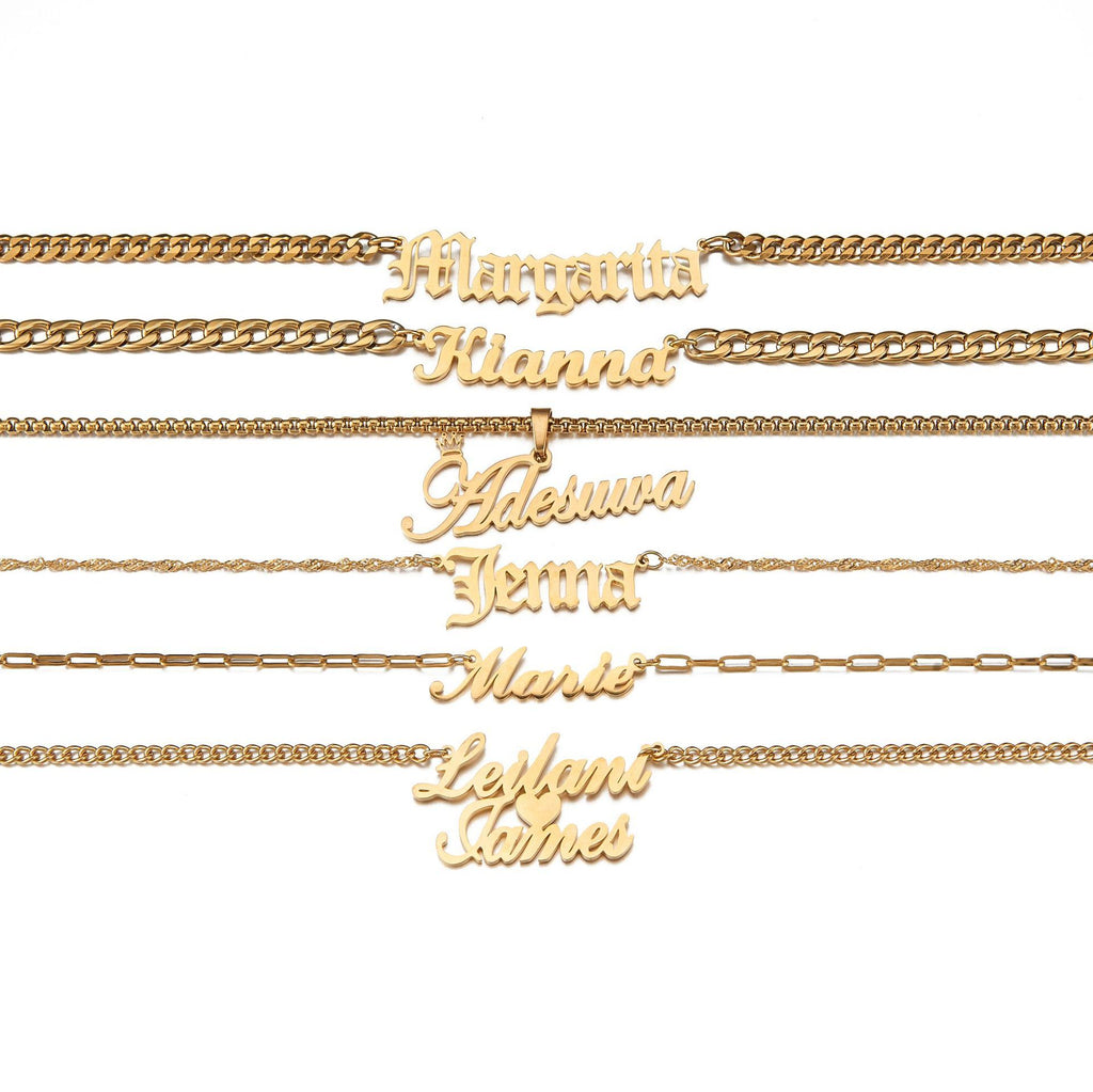 Personalized Custom Letter Necklace Custom Name Zircon