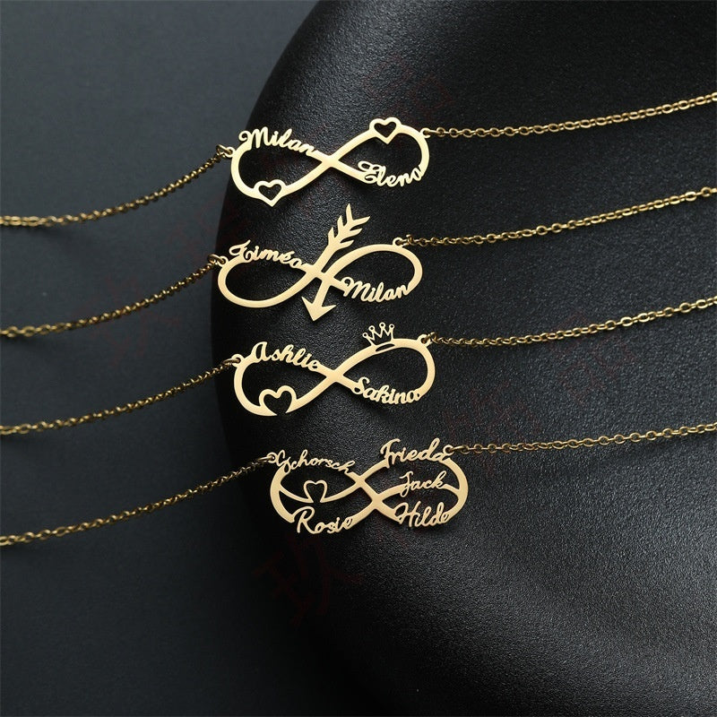 Letter Pendant Electroplated With 18K Gold Custom Name