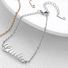 Letter Pendant Electroplated With 18K Gold Custom Name