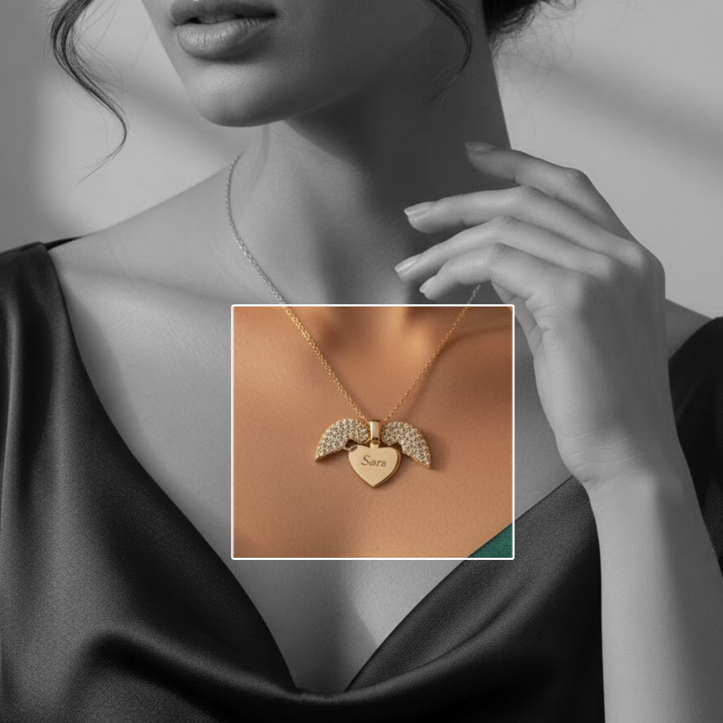 Personalized Name Heart Locket Necklace Zirconia Paved Custom Engraved Pendant Christmas Gifts For Mother Grandma